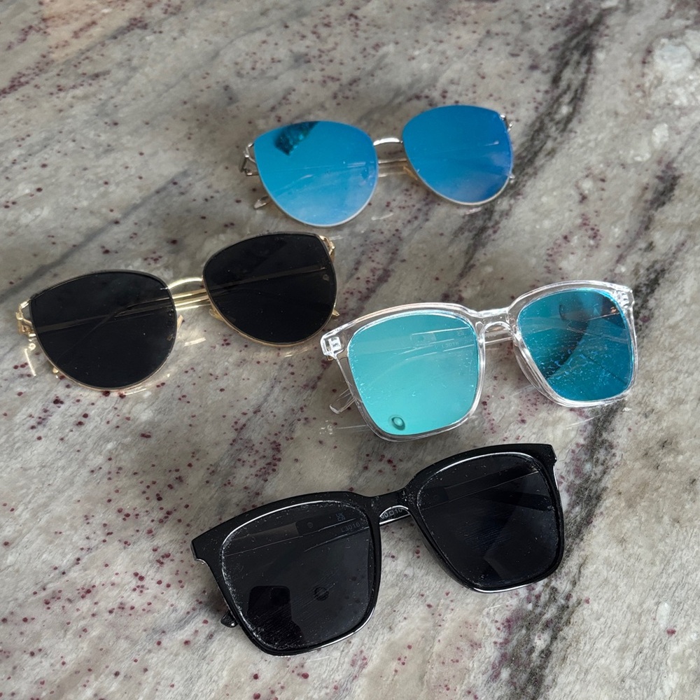 Assorted Four-Pack Sunglasses - Black & Blue Lenses